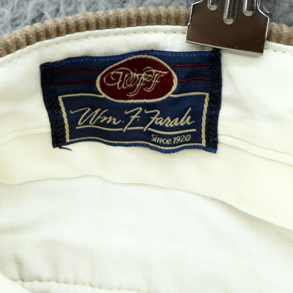VTG WM F Farah Womens 18 36" Brown‎ Corduroy Chino Pants Straight Fit High Rise - Picture 2 of 8